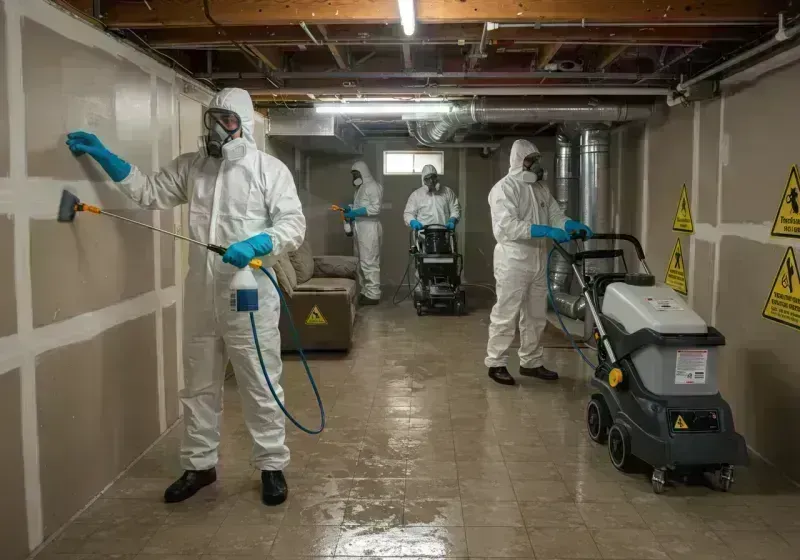 Basement Moisture Removal and Structural Drying process in Hanover Park, IL